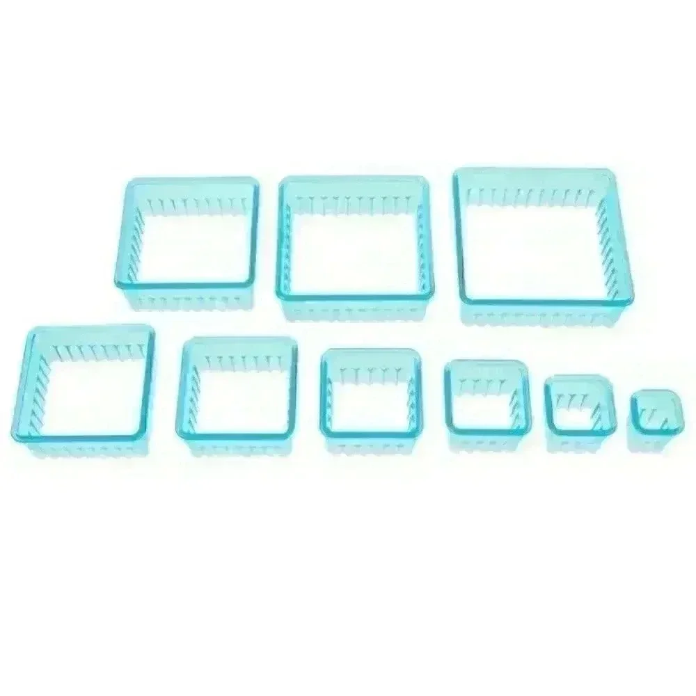 3/$25🔥Ate 9-Piece Plastic Fluted Square Cu